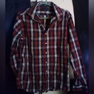 Tommy Hilfiger Slim Fit Plaid Shirt (no pockets)